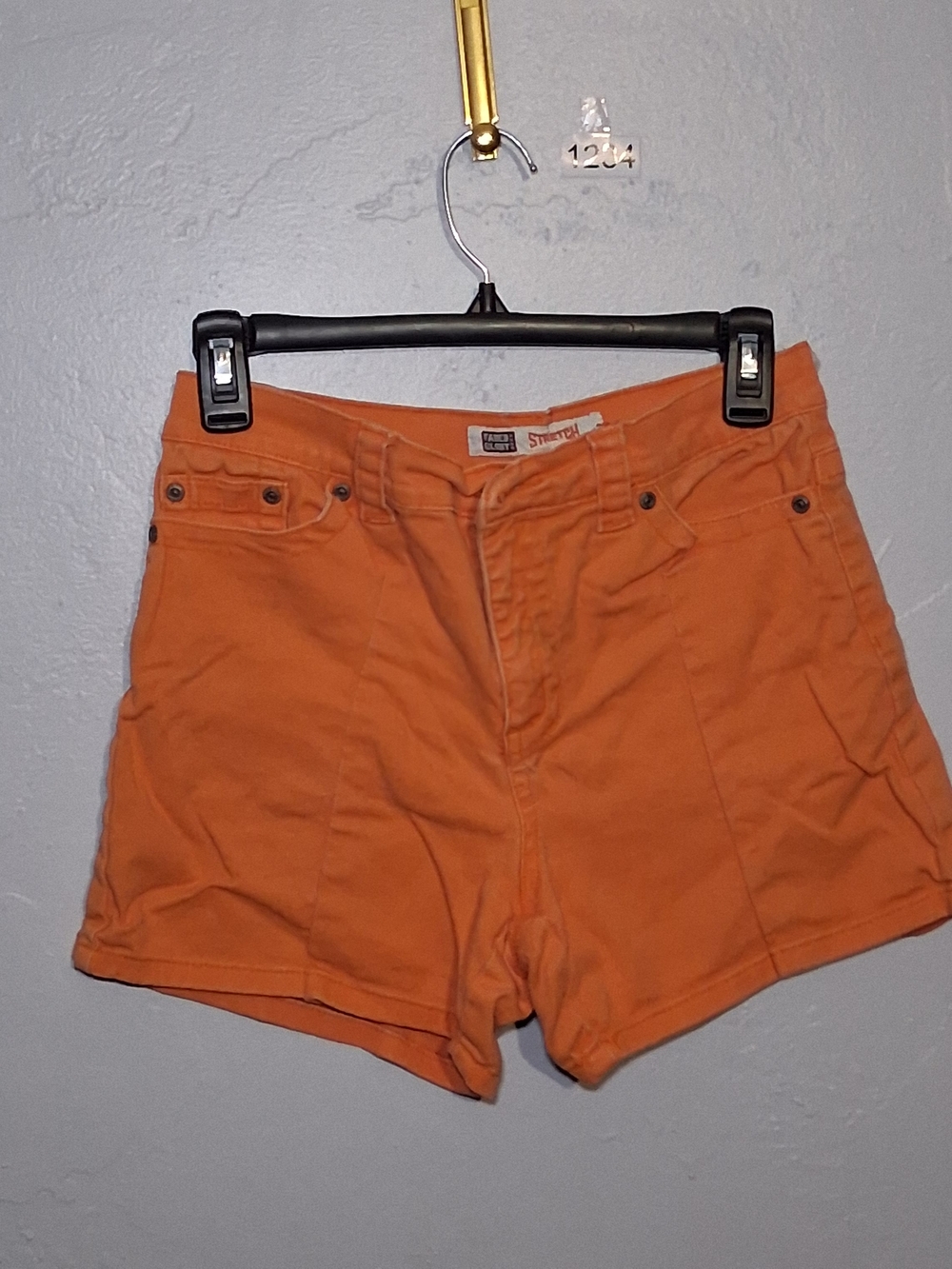 Faded Glory High-Waist Orange Casual Shorts